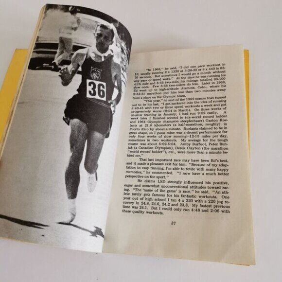 1976 Long Slow Distance Running Book DAMAGED Joe Henderson Marathon Training - Picture 8 of 10